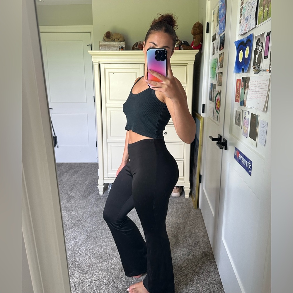 Divided Black Yoga Pants